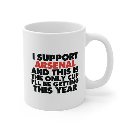 Arsenal 'No Cup This Year' | 11oz Ceramic White