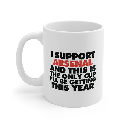 Arsenal 'No Cup This Year' | 11oz Ceramic White