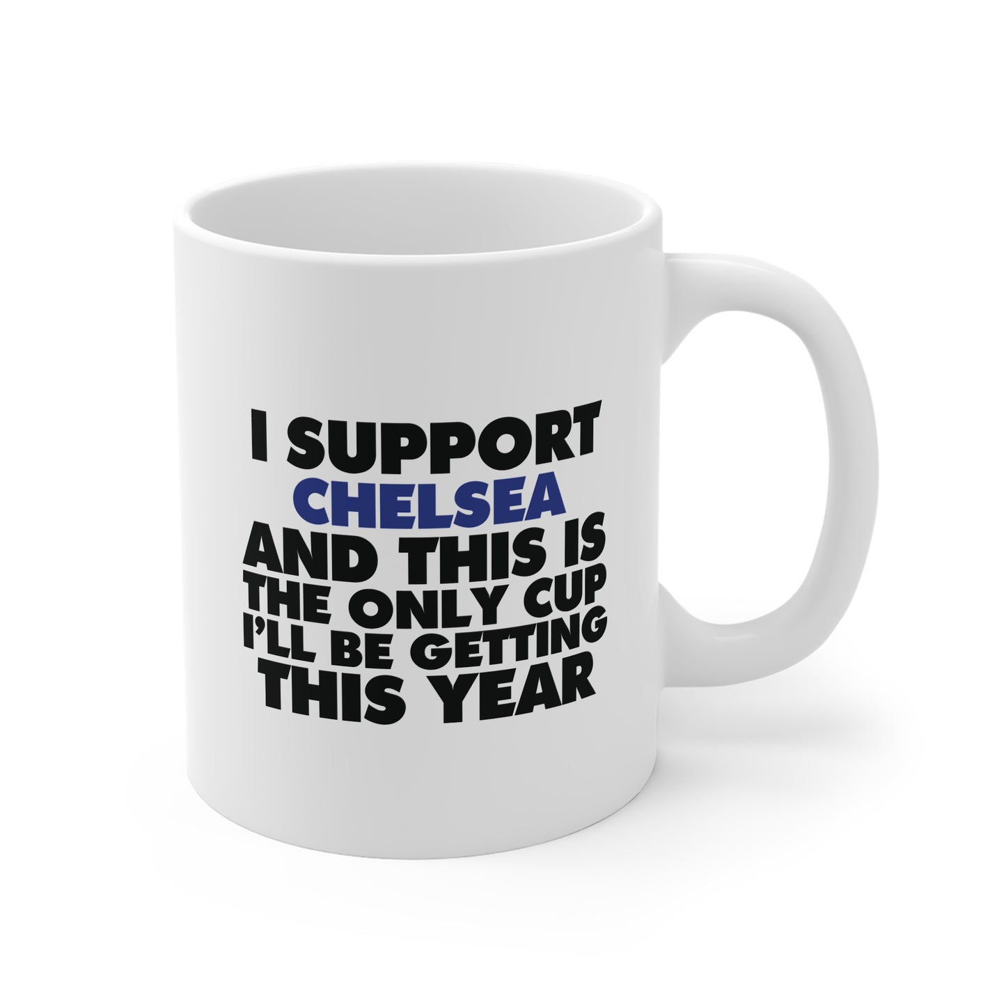 Chelsea 'No Cup This Year' | 11oz Ceramic White