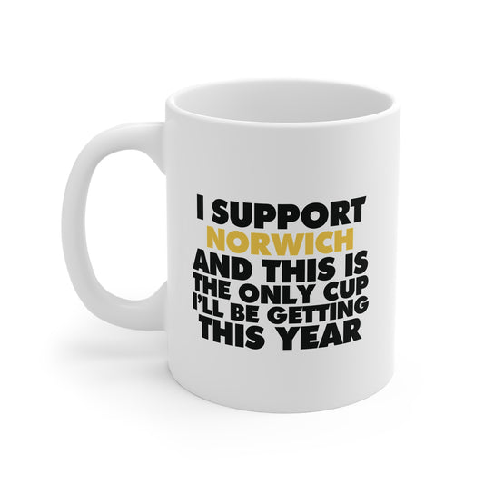 Norwich 'No Cup This Year' | 11oz Ceramic White